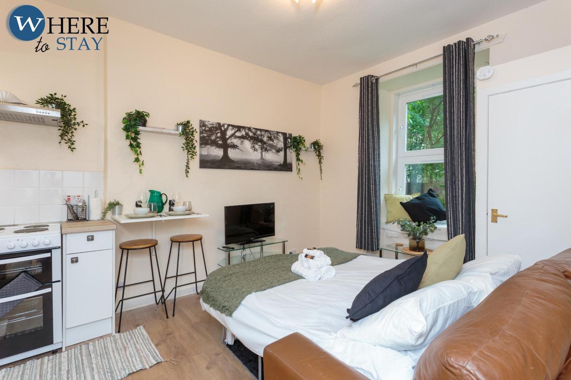 Cosy 1 Bed Flat Near City Centre Apartment Edinburgh Bilik gambar